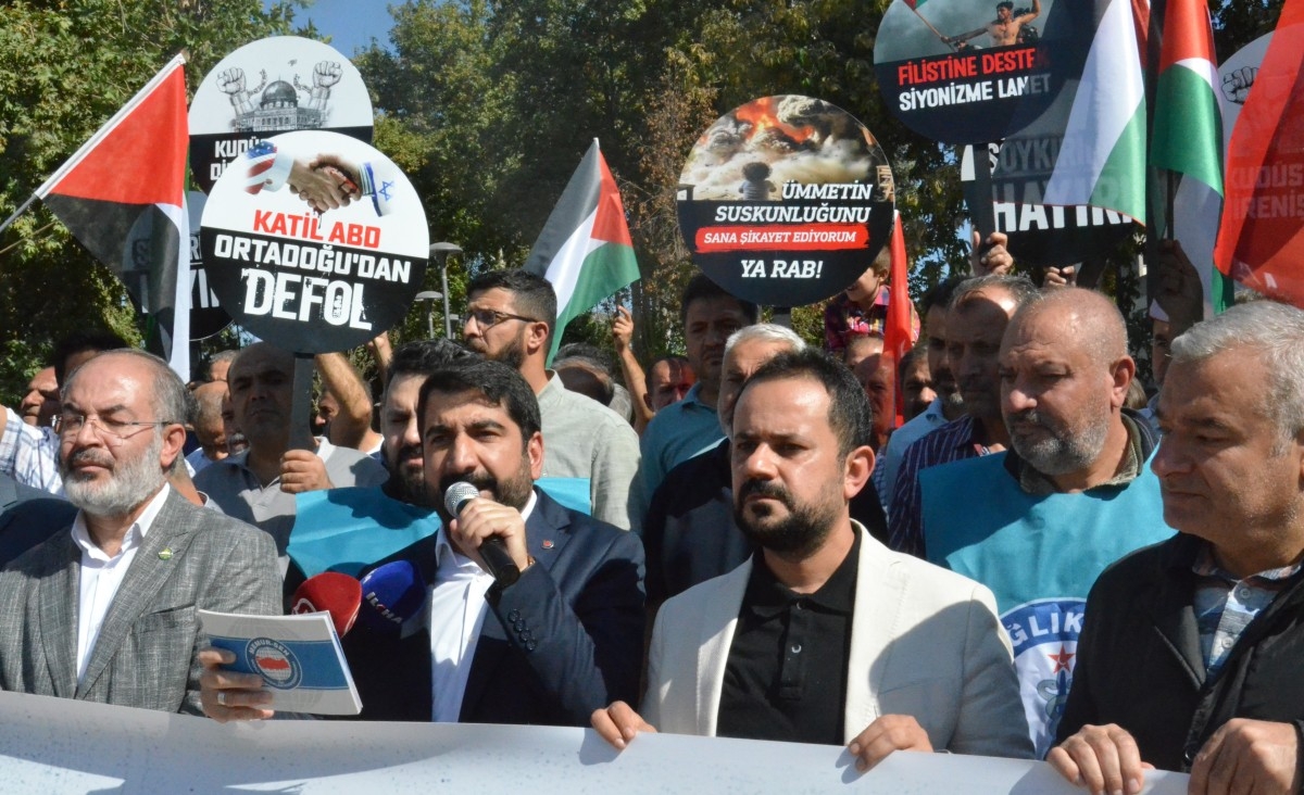 Adıyaman'da Filistin’e destek mitingi gerçekleştirildi