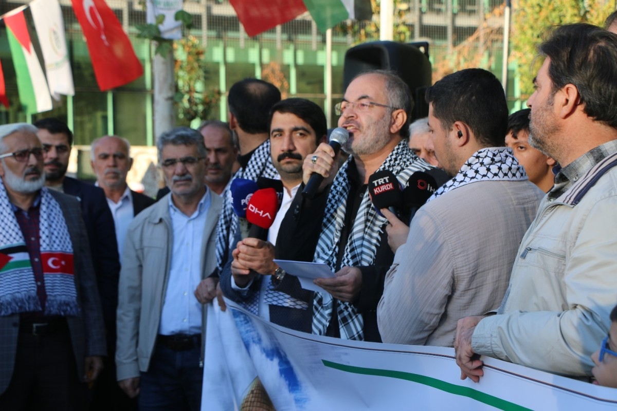 Demokrasi Parkı’nda 'Bi’r Ruh, Bi’d Dem, Nefdike Ya Aksa' sloganları atıldı
