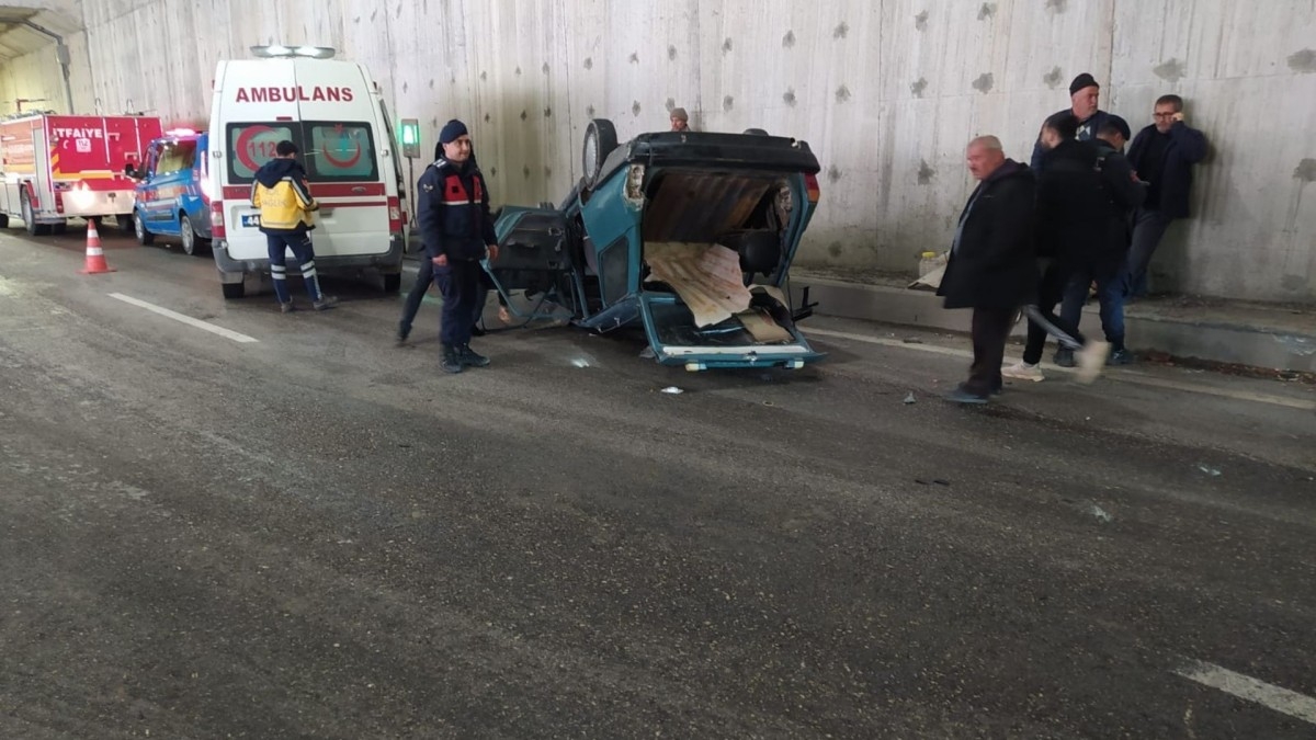 Erkenek Tüneli’nde kaza: 1 kişi yaralandı