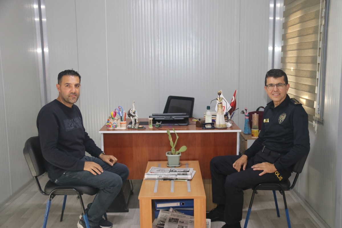 İl Emniyet Müdürü Karakuş'tan, DHA Muhabiri Mahir Alan'a ziyaret