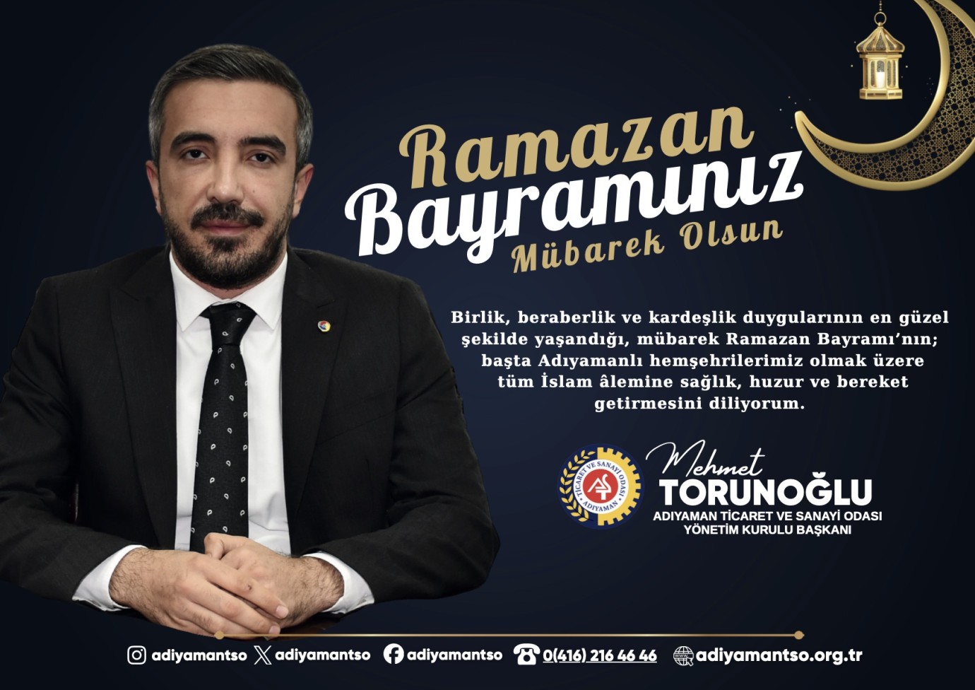 Mehmet Torunoğlu’ndan Ramazan Bayramı Mesajı