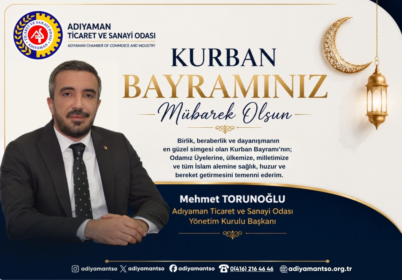 Başkan Torunoğlu’ndan Kurban Bayramı Mesajı