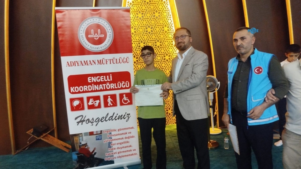 Adıyaman'da özel öğrenciler Kur'an-ı Kerim öğrenmenin sevincini yaşadı