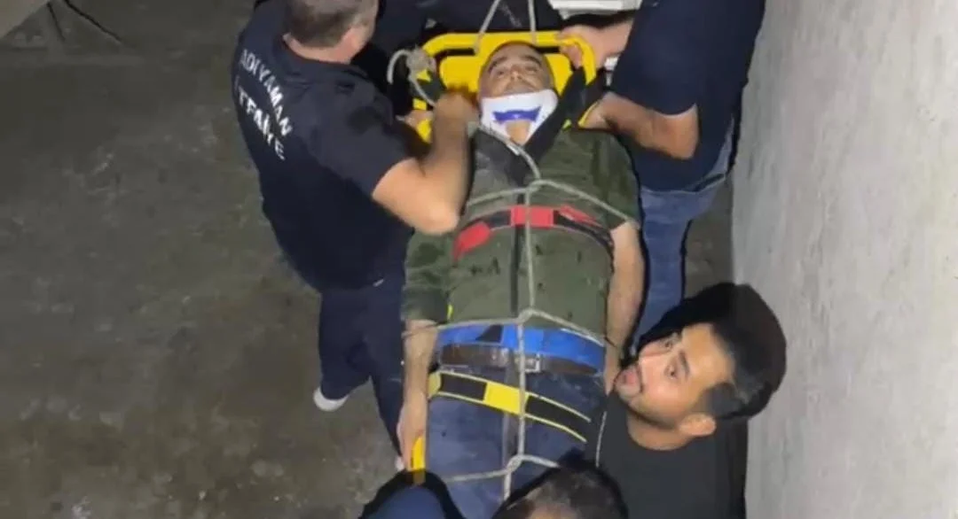 İnşaatta merdiven boşluğuna düşen yaşlı yaralandı